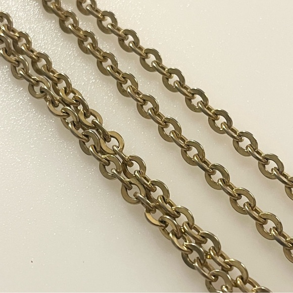 Vintage Emmons Gold Tone Tassel Pendant Chain Necklace - Picture 10 of 16